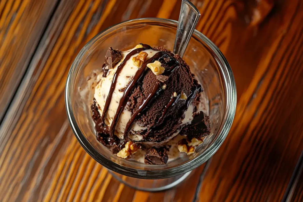 Delicious Homemade Brownie Ice Cream
