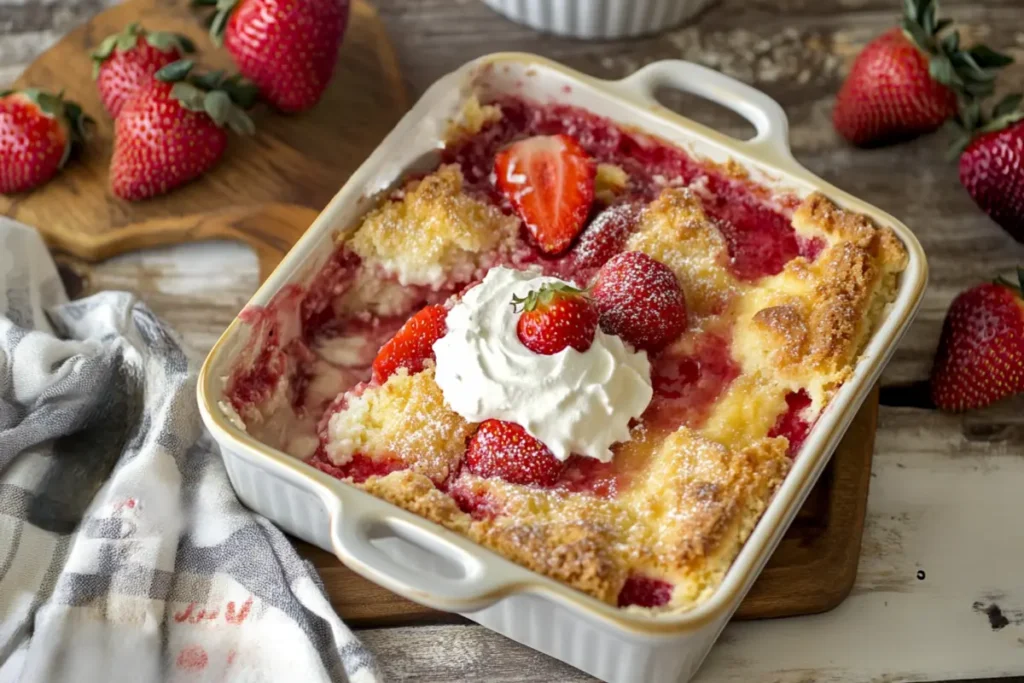 Strawberry Cheesecake Dump Cake