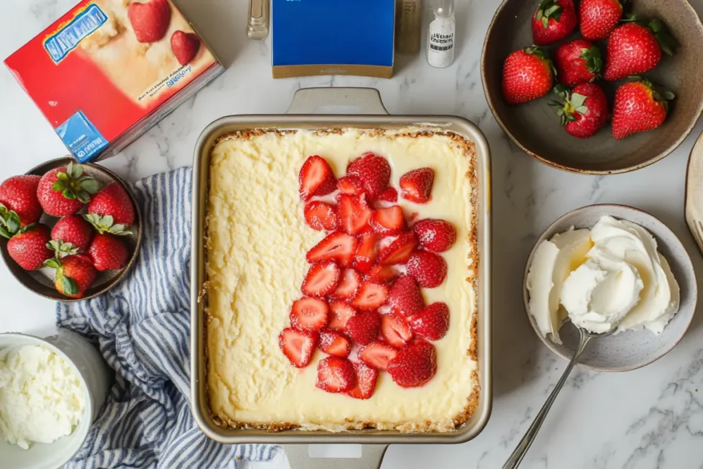 Strawberry Cheesecake Dump Cake