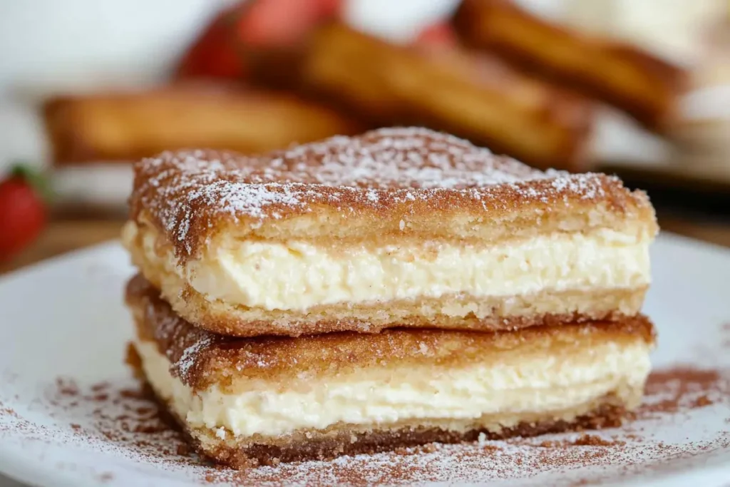 Slice of Homemade Churro Cheesecake