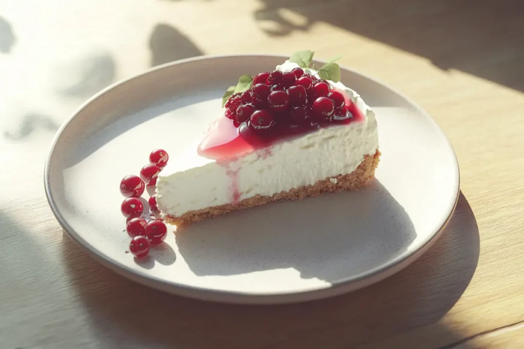 Cottage Cheese Cheesecake Slice