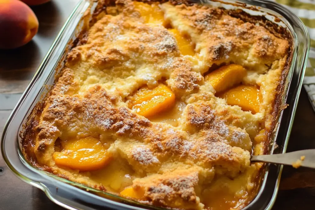 peach cobbler recipe with cake mix