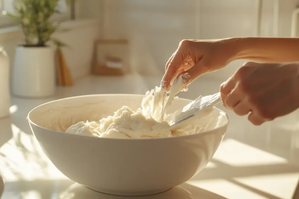 Folding cloud cake batter