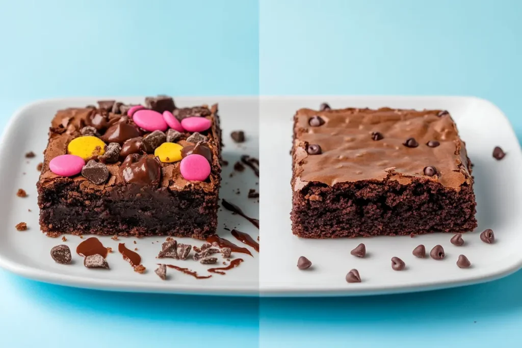  High sugar brownie vs. healthy protein brownie